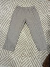 Lou   Grey Linen Casual Elastic-waist Gray Pants Sz L