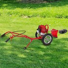 49cc Gas Grass String Trimmer Cutter Wheeled Lawn Edger Weed Wacker Mower 2 5hp