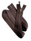 Ykk 5 12 - 24  Antique Brass With Foxtail Pull Metal Zipper Closed-end Brown