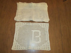 Vtg Set Hand Crochet Lace Cotton Placemats And Table Runner Ecru Beige Lot Of 8