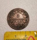 1874 France 5 Centimes Coin