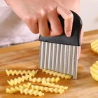 Stainless Steel Crinkle Wavy Potato Slicer French Fry Cutter Vegetable Knife