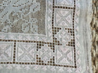 Hardanger Embroidery Intricate Center Bird Norwegian Vintage  Pillow Cover  