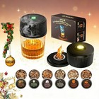 Whiskey Smoker Electric Kit Upgraded Rechargeable Cocktail Smoker 4 Light Gift