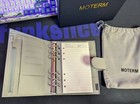 Moterm A5 Luxe Rings Planner- Genuine Leather Binder Organizer  30mm Ring  Taupe