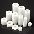 M5 White Nylon Abs Round Non-threaded Column Standoff Spacers Washers 1 8  To 2 