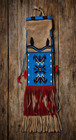 Native American Style Beaded Pipe Bag Suede Leather Tobacco Pouch Fringe Lakota