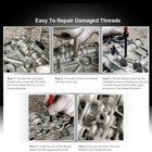 M5 M6 M8 M10 M12 Helicoil Thread Repair 131pcs Set   Metric Rethreading Tool Kit