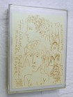 Raphael Soyer Original Signed Drawing 6 2 x4 6  Plus Handwritten signed Card 