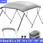 Kakit Pontoon Bimini Top Boat Cover 4 Bow 54  H 73  - 78  W 8 Ft  Long With Pole