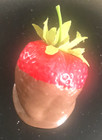 1 Faux 2 5  Chocolate Dipped Covered Strawbery Food Prop Display Decor Realistic