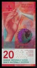 Switzerland  2015 P-76 20 Francs Hybrid Polymer  Unc