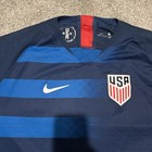 Nike Dri Fit Usa National Team 2018 Soccer Jersey Mens L Blue Away Embroidered