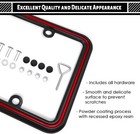 1pcs Heavy Dut Metal License Plate Frame  Made Of Zinc Alloy W Color  Blk-red