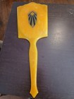 Art Deco Hand Mirror Crest Logo On Back 164