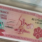 Burundi 20 Francs Banknote Unc P27a Legacy Certified Currency 1979