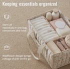 1pc Floral Diaper Caddy Organizer  Diaper Organizer  For Essentials And Diaper