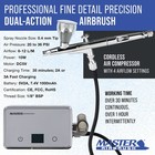 Master Airbrush Powerful Cordless Airbrushing System Kit - 20 To 36 Psi  Port   