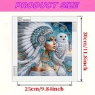 Native Indian   Owl 5d Diamond Painting Kits     Special-shaped Rhinestone Art 