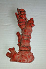 Nice Large Antique Red Coral Branch Fossil Specimen Unpolished Rare Natural 165g