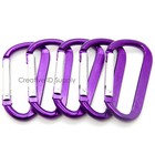 Lot 12 24 50 100 Pcs Aluminum D Shaped Carabiner Belt Clip 2 25  Purple Color