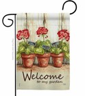 Welcome To My Garden Flag Floral Spring Decorative Small Gift Yard House Banner