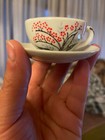 Vintage Child s Porcelain Tea Set Toy Complete Hand Painted Flowers Silver Japan