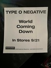 Type O Negative - World Coming Down Promo Sticker