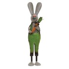 New Primitive Rabbit Recycled Metal 12 25 tx2 5 wx3 d Aged Rustic Farmhouse