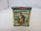 Vintage Advertising Empty Continental Cubes Vertical  Pocket Tobacco Tin  930-p