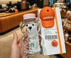Halloween Starbucks Bearista Bear Cup Tumblers With Pumpkin Topper Baseball Cap