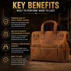 Genuine Leather Tool Bag Handmade Antique Brown Plumber Electrician Kit