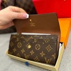 Authentic Louis Vuitton Portefeuille Sarah Monogram Long Wallet     Brown
