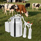 Automatic 10l Milker For Cows goats  Pulsation Vacuum System  Portable Electric