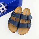 Birkenstock Arizona Blue Leather Birko-flor Sandals Eu37-45 Narrow wide Unisex
