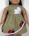 Green Polka Dot Ladybug Dress Doll Clothes For 18  American Girl   debs  