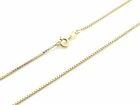 14k Solid Yellow Gold Box Chain Necklace 16 -30 