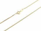 14k Solid Yellow Gold Box Chain Necklace Made In Italy 18 