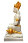 Marble White Lord Hanuman Ji Idol Handicraft Statue Murti Indian Tampel Deco Art
