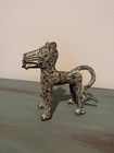 Handcrafted Benin Bronze Leopard Statue   African Tribal Art