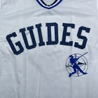 Vintage Maine Guides Baseball Jersey Mens Large White Blue Logo 80s