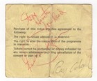 Celebration Garden Party 9 15 73 Uk Signed Ticket Stub  Jeff Beck Lou Reed  3
