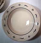 Longaberger Usa Pottery 5 Piece Place Setting Blue Woven Traditions New