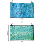 Mottled Blue Stained Glass Single Pane Window Panel