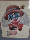 Framed Clown Print By Tom Wood 22x17 - Read
