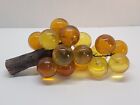 Vintage Lucite Acrylic Grape Cluster Purple Mcm Mid Century Modern Amber Yellow