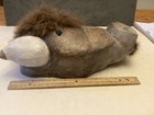 Vintage   Native American   Buck-eye Wood  Buffalo Mask   hand- Carved    Rare I