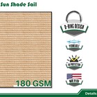 8-15ft Sand Sun Shade Sail Rectangle Anti-uv Straight Edge Cover For Pool Yard