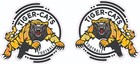 Tiger Cats Print Inspired Full Size Football Helmet Decals