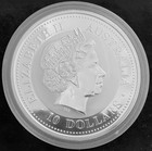Australia  10 Dollars 2004  Silver Coin   year Of The Monkey   Lunar  Series